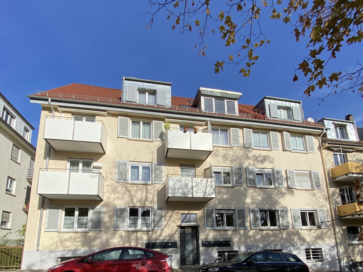 Außenansicht des vermittelten Mehrfamilienhauses in Stuttgart-Ost